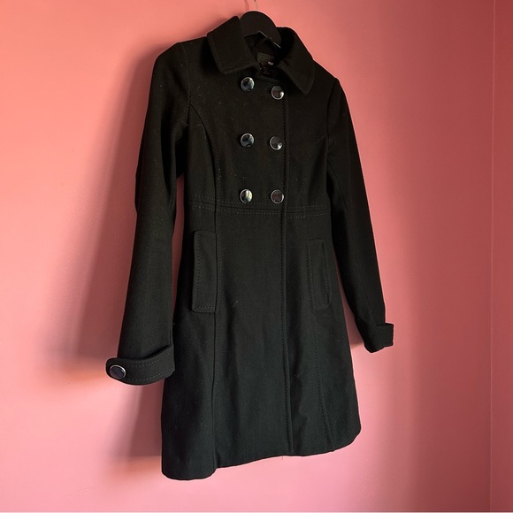 Black Trench Jacket Size 2 - Picture 2 of 8